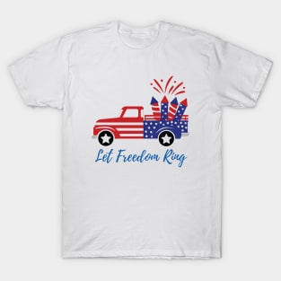 Let Freedom Ring America 4th of July Fireworks T-Shirt